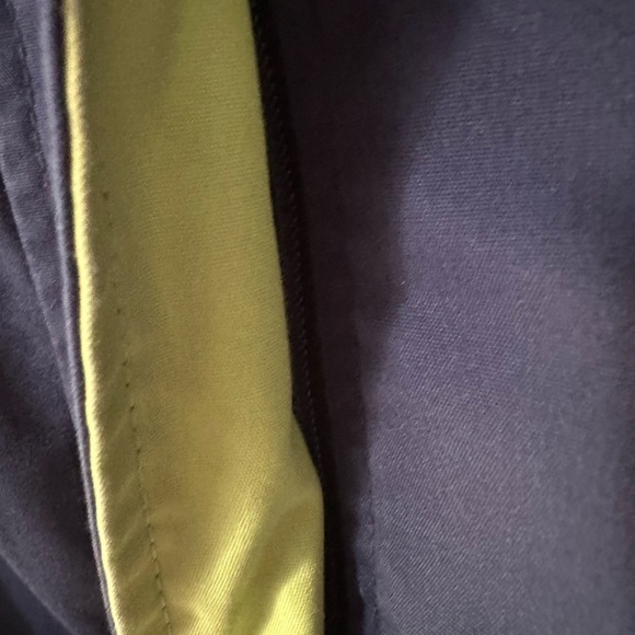 Vintage Mackintosh Nautical Boat Themed Navy Blue and Green Rain Coat - Picture 4 of 12